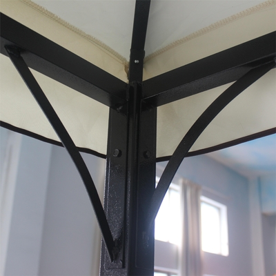 Outdoor Waterproof Garden Canopy Pergola Overhanging Eaves Tent with Strong Steel Frame