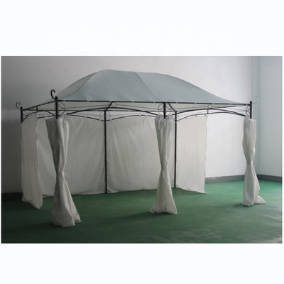 Metal and Hemlock Spruce Garden Canopy Pergola Tent Screen with Rust-Resistant Frame