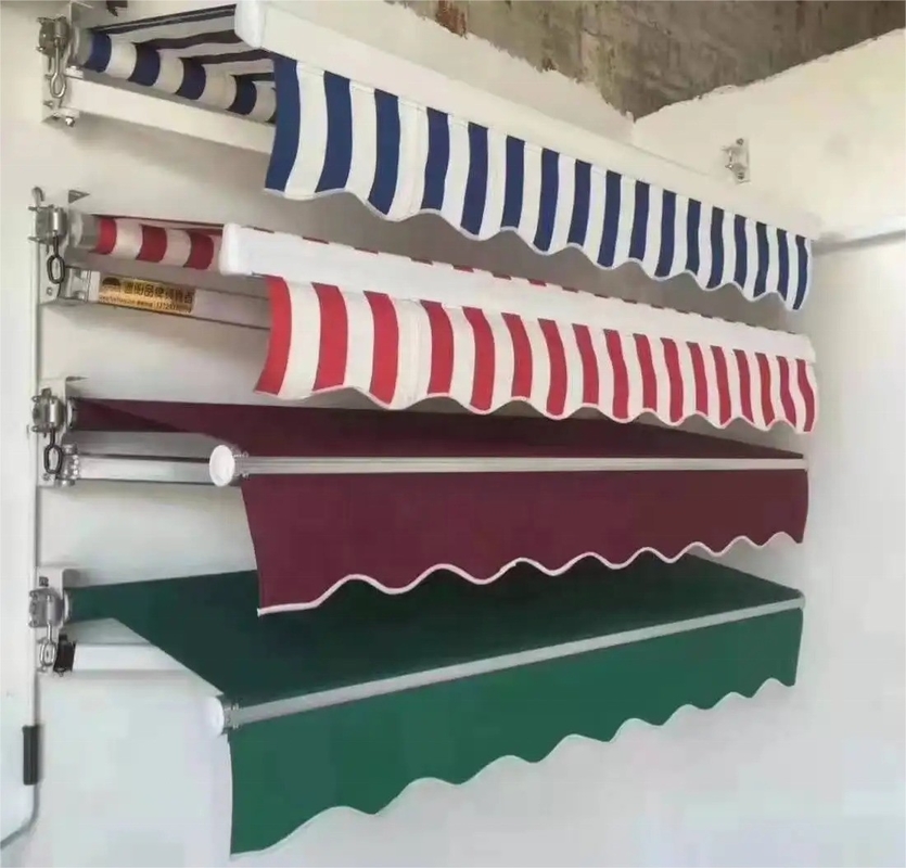 PU Coated Sail Finishing Fully Open Type Sunshade Awning KD with Aluminum Frame