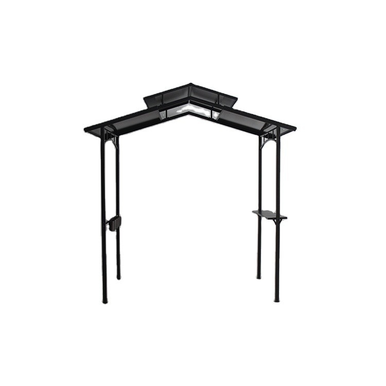 Hard Top BBQ PC Board Grill Gazebo Metal Frame for Outdoor Garden Park Patio Barbecue