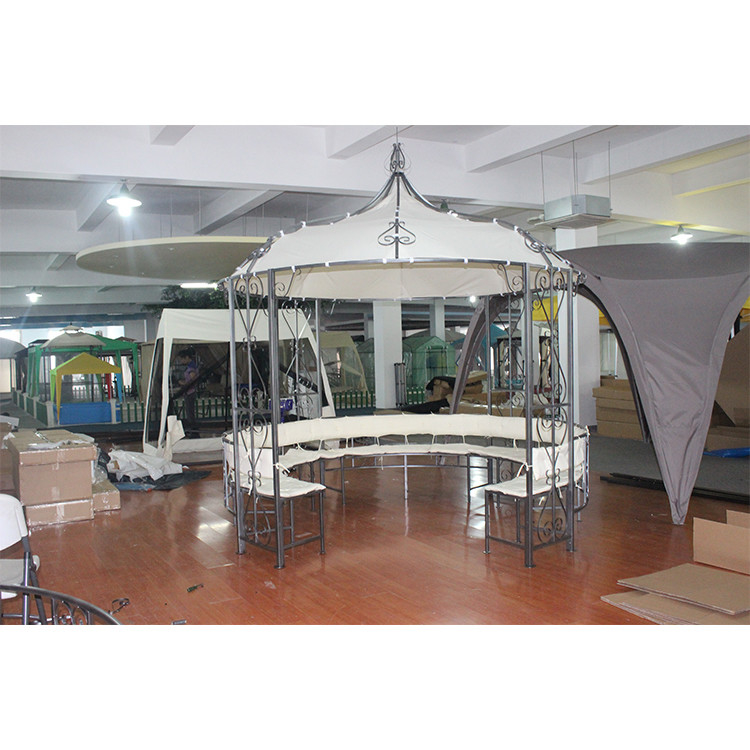 Steel Frame 3*2.9M Openwork Pattern Spire Gazebo for Garden High Energy Customizable