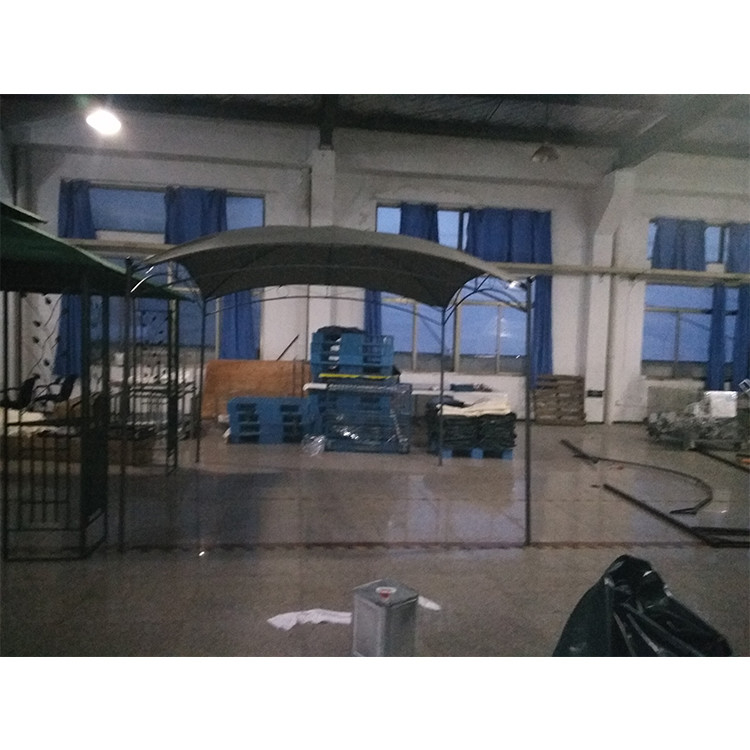 Outdoor Patio Carport with Steel Frame 3*3M Sunshade Garden White Wedding Canopy Roof