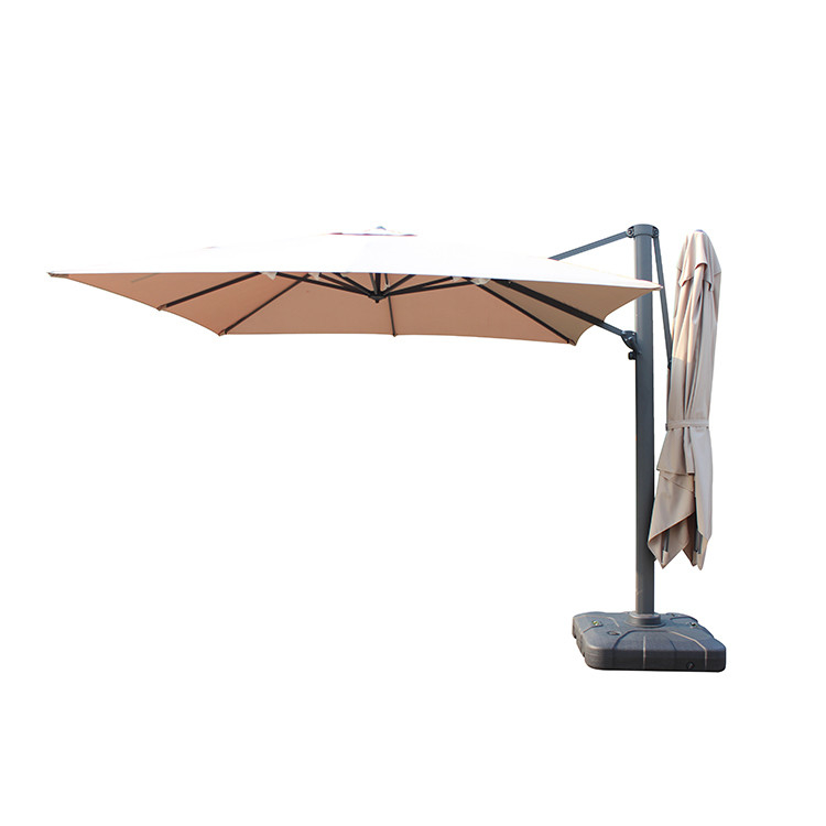 Hand Umbrella Style Double Canopy Garden Parasol for Outdoor Furniture 3m Economic Design