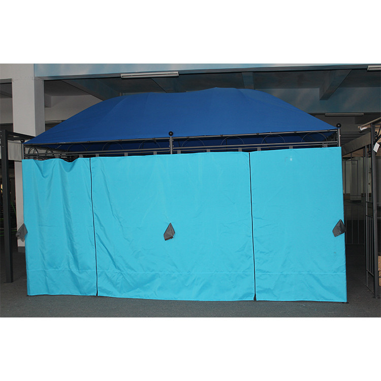 Blue Large Canopy Design Furniture Metal Panel Top Gazebo for 3*4M Outdoor Furniture