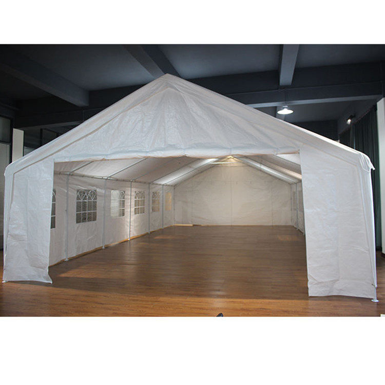 6*12M Portable Garage with Foldable Sidewall Doors Metal Canopy Tent Outdoor Heavy Duty