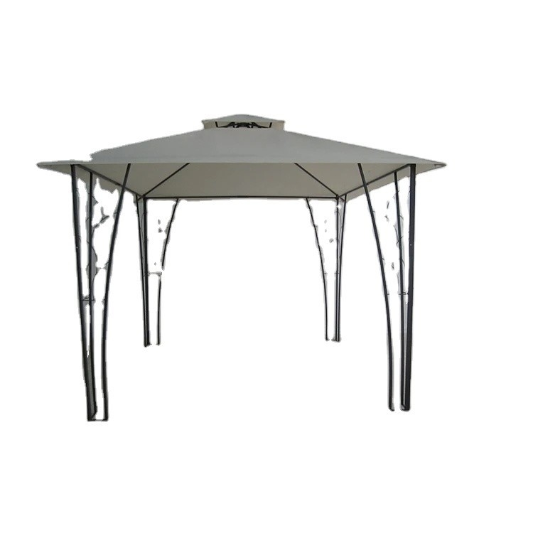 3*3M Double Top Pergola Gazebo Metal Decorated Ideal for Weddings and Events