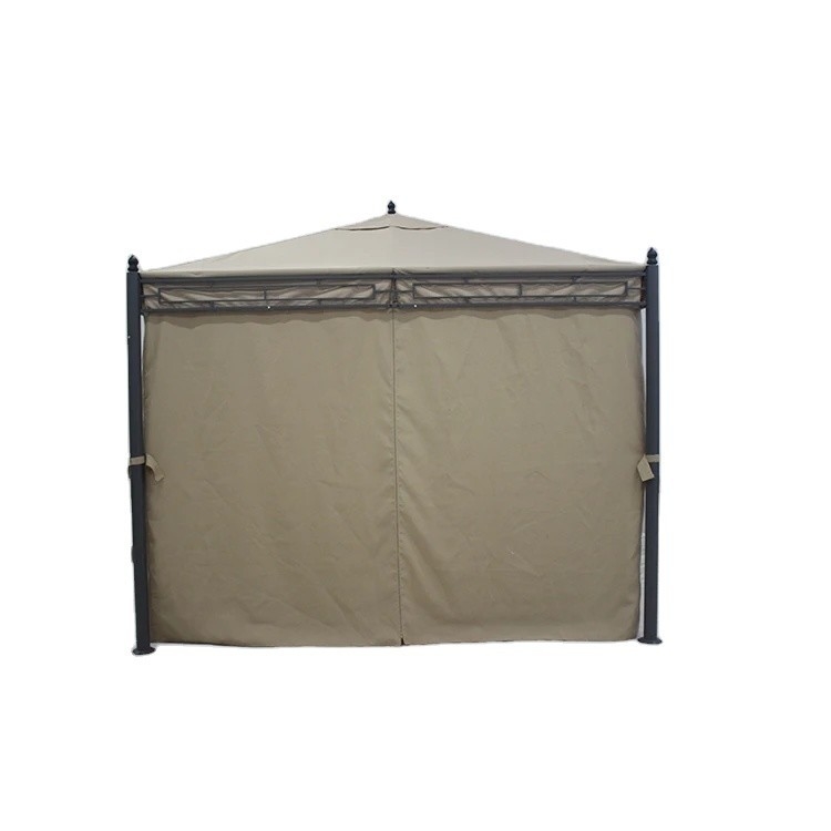 Easily Assembled Garden Metal Gazebo 3*3*2.75M with Polyester Top Cover and Sidewalls