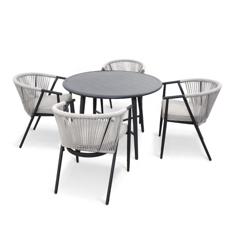 Living Room Alumium Frame Outdoor Garden Furniture Rattan Sofa Set with Bistro Set
