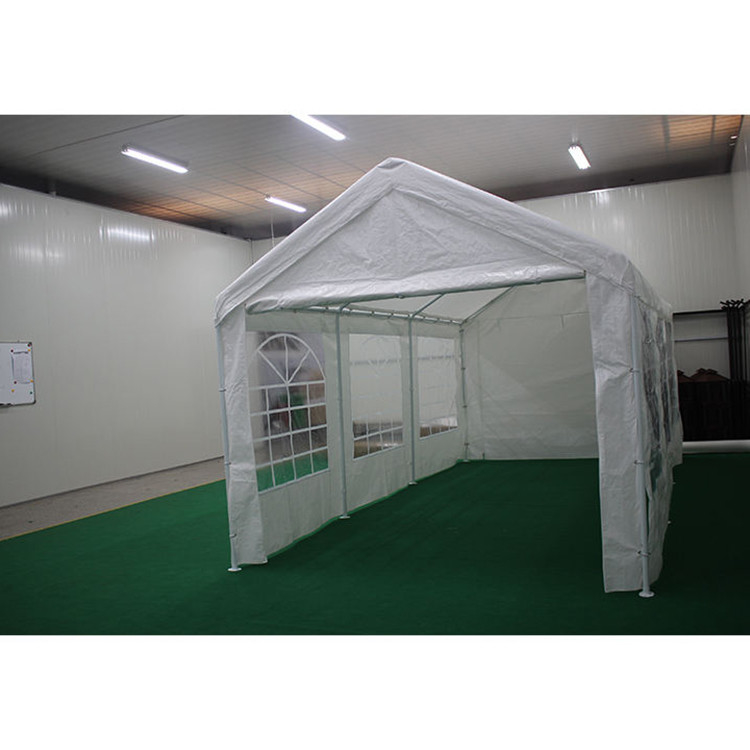 Outdoor Carport CP004-W with Waterproof PE Top Cover and Metal Frame 3X6M Garden Shed