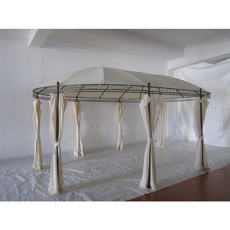 Metal Type Steel Round Outdoor Patio Garden Canopy Party Gazebo with Collapsible Frame