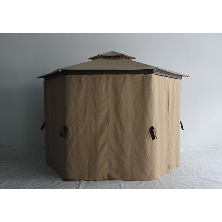 Customizable Outdoor Aluminum Garden Gazebo with Rust-Proof Metal Frame and Steel Roof