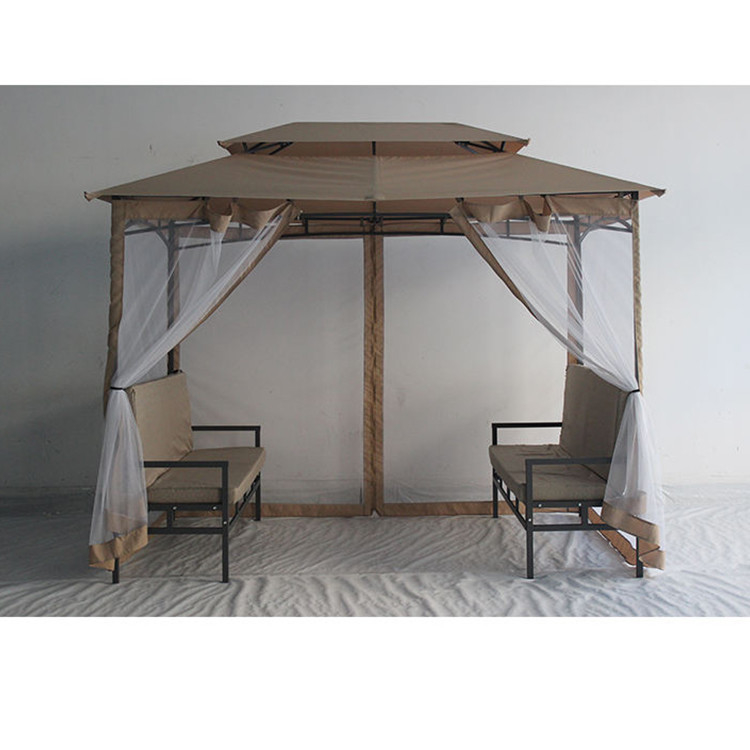 Large Outdoor Gazebos Waterproof Anti-UV Coating Durable Aluminium Frame 2*2.9*2.45M