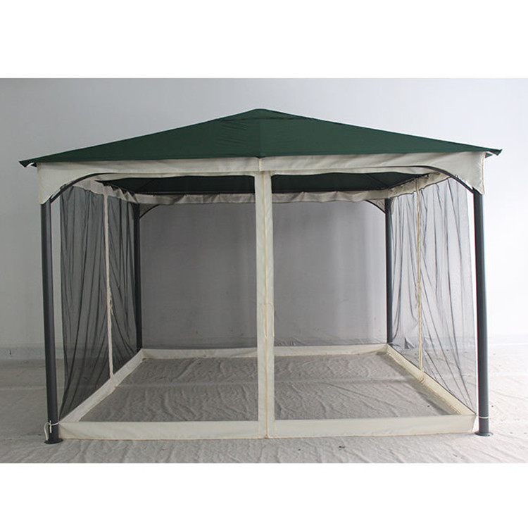 Polyester Canopy and Mosquito Netting for Garden Easy Up Folding Outdoor Steel Gazebo