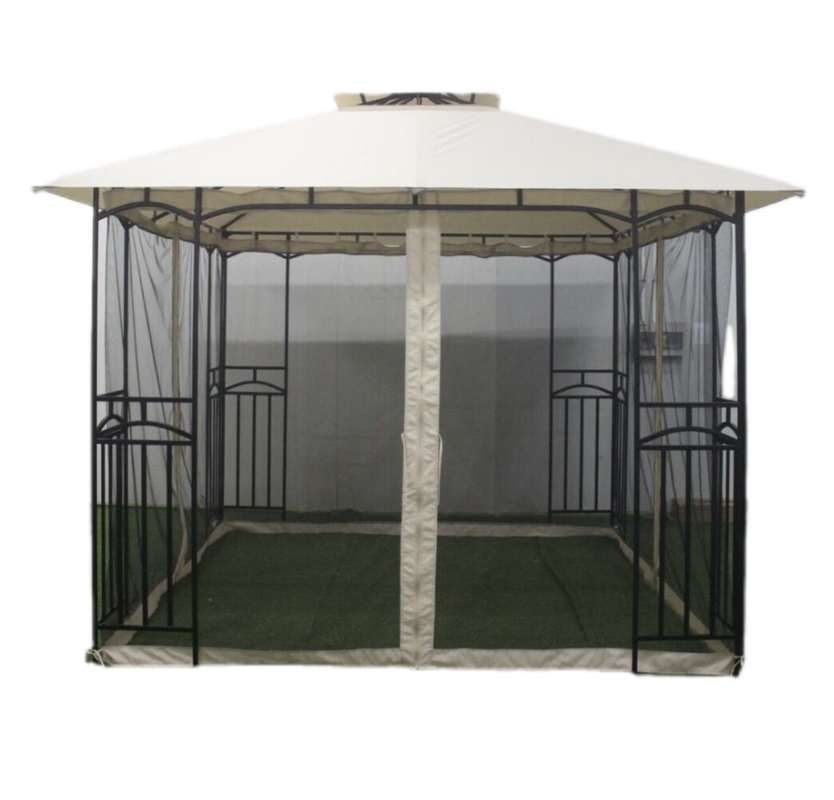 3x3x2.7M Steel Outdoor Double Topped Gazebo for Patio Canopy Party Outdoor Sanctuary