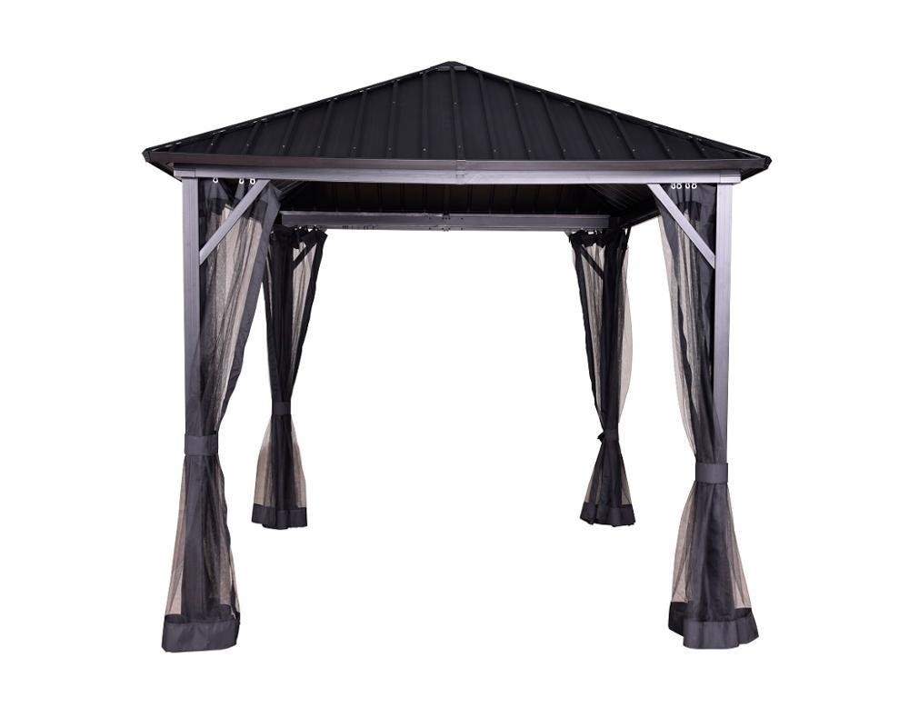 Sturdy 3*3*2.75m Iron Plate Gazebo for Pergolas Bridge Durable Features