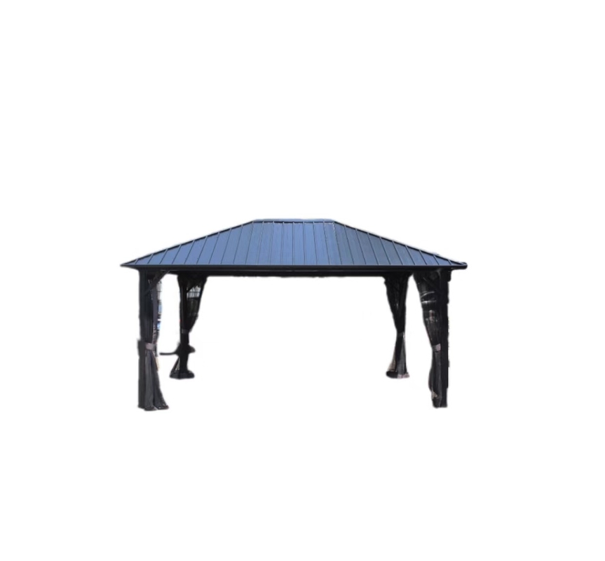 Outdoor Garden Supplies Pergola 4.85x3.65x2.75m Galvanized Steel with Fabric Material