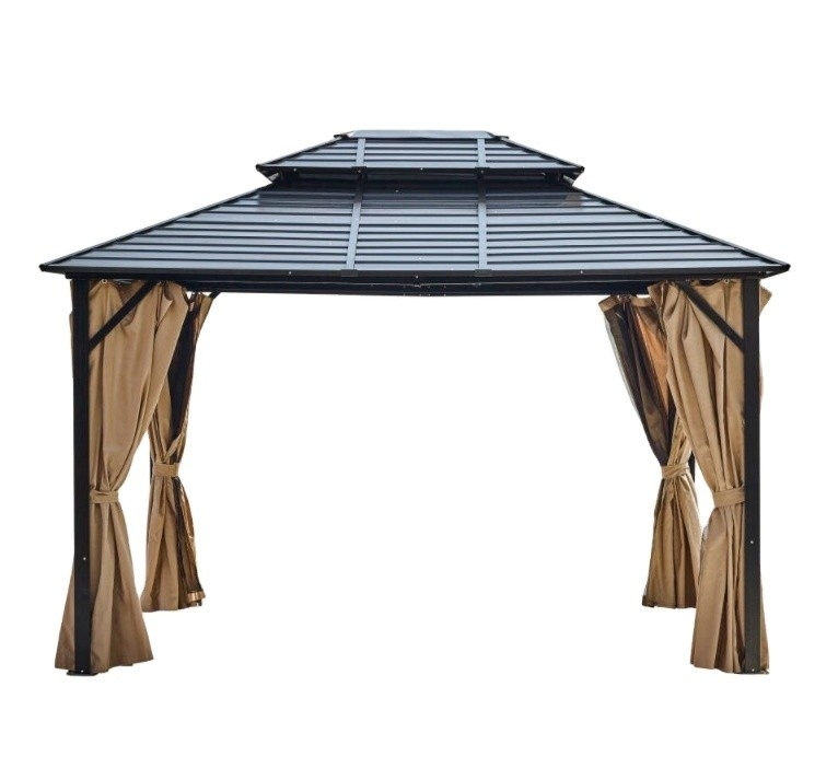 Polyester Sidewall 3X3.65X2.75M Double Topped Aluminum Tube Gazebo for Garden Party